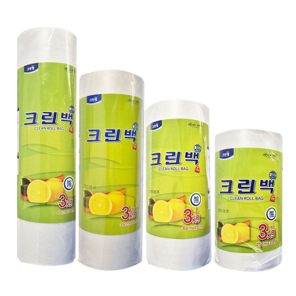 크린랲 크린백25 30 35 40cm 다용도 위생 비닐백3kg