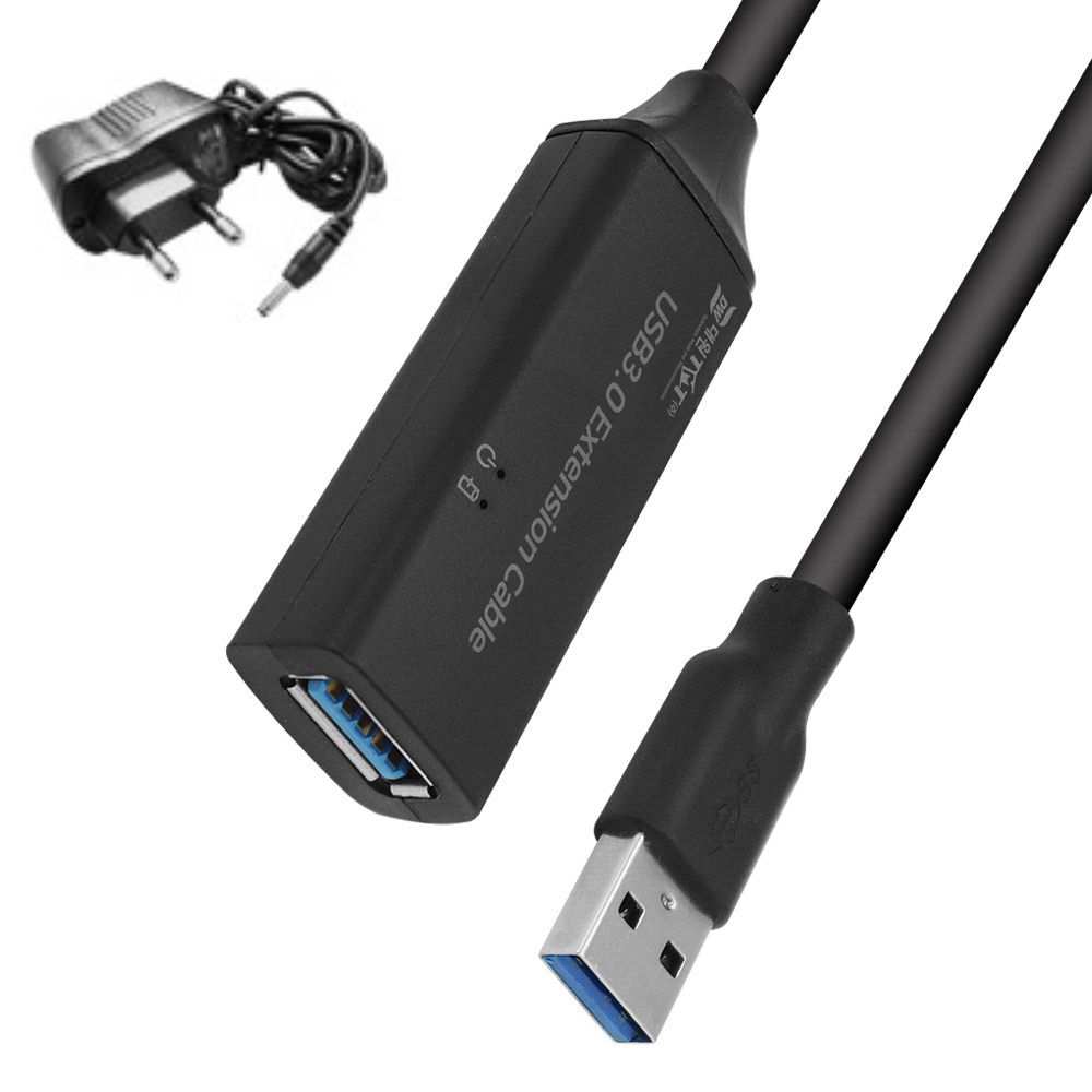 USB3.0 리피터 연장 케이블 5M 전원포함