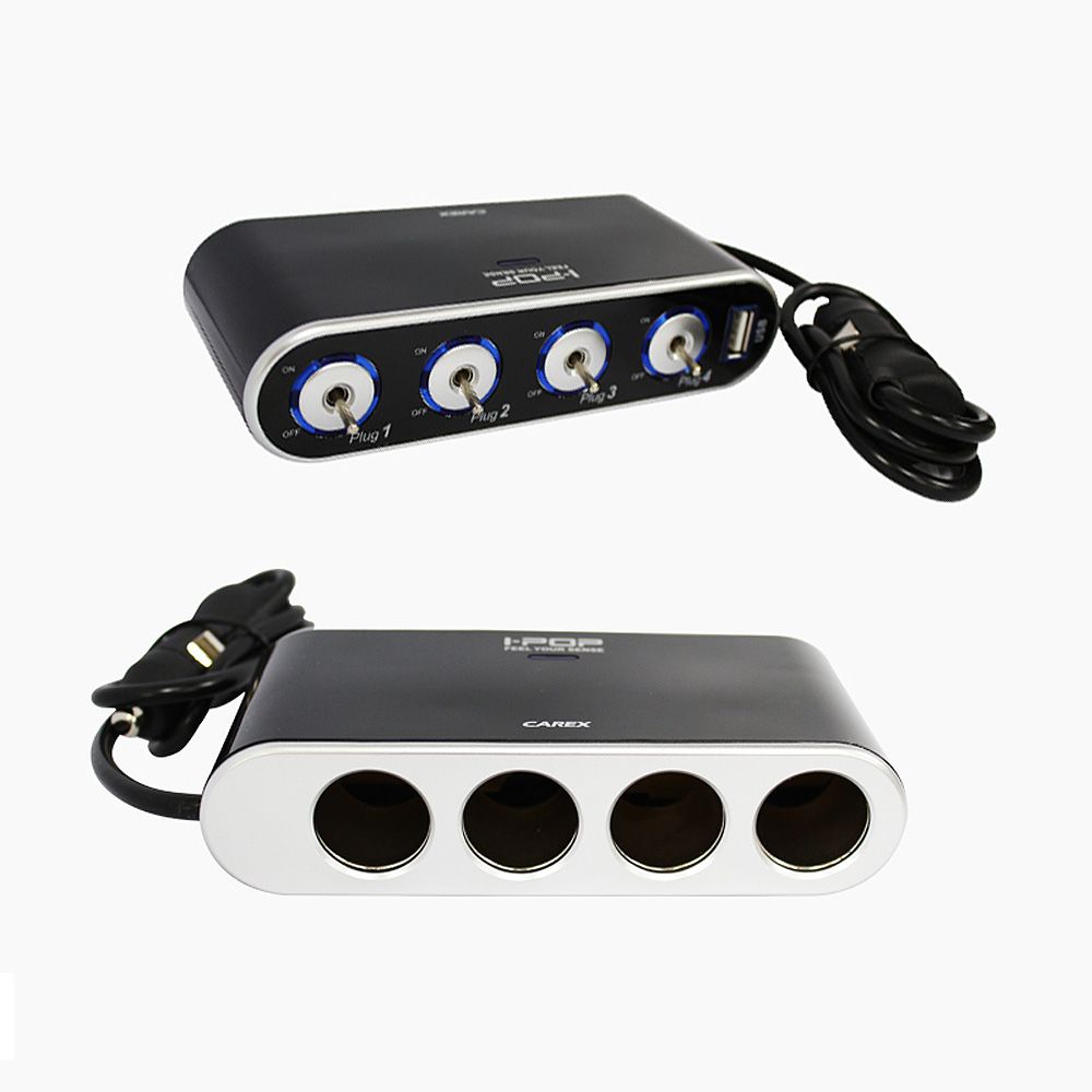카렉스 아이팝 스위치 USB 4구소켓 / 멀티소캣 시가잭