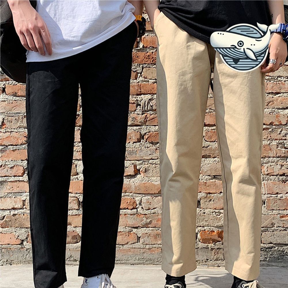 여름 남성 캐주얼 면 팬츠 편안한 일자핏