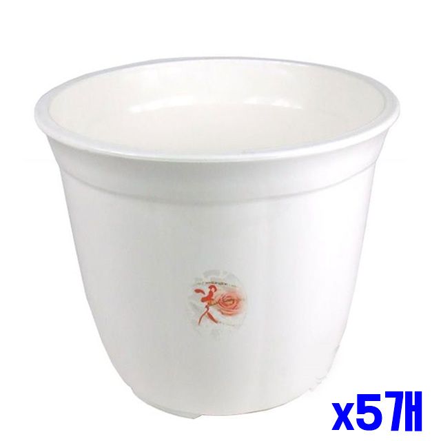 x5개 화분 원형 6호 심플라인 정원화분