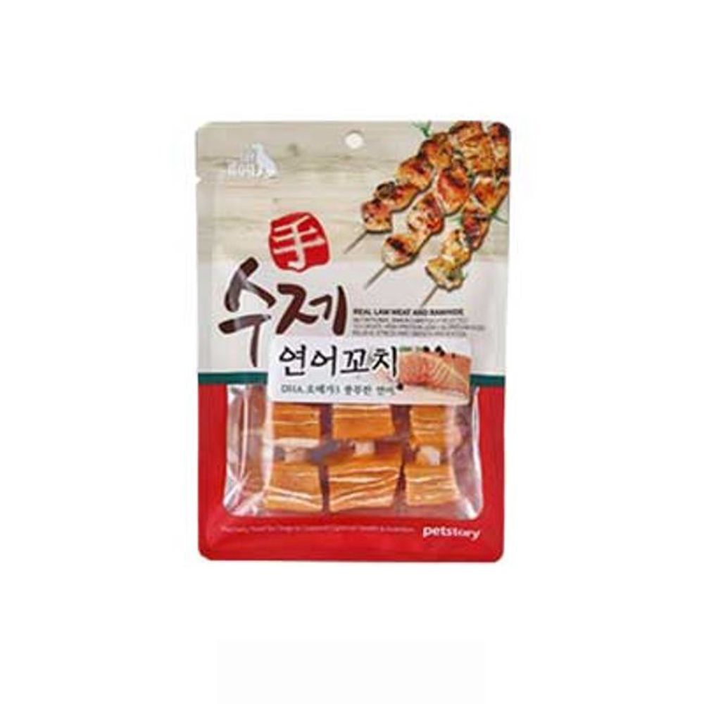 애견간식 펫스토리 수제 연어꼬치 90g 10팩 1타