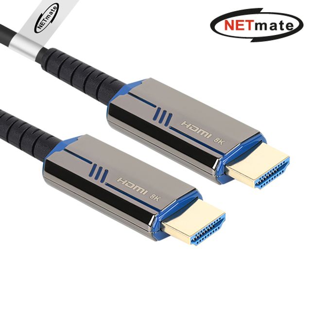 NETmate 하이브리드 AOC HDMI2.1 광케이블 70M (블루)