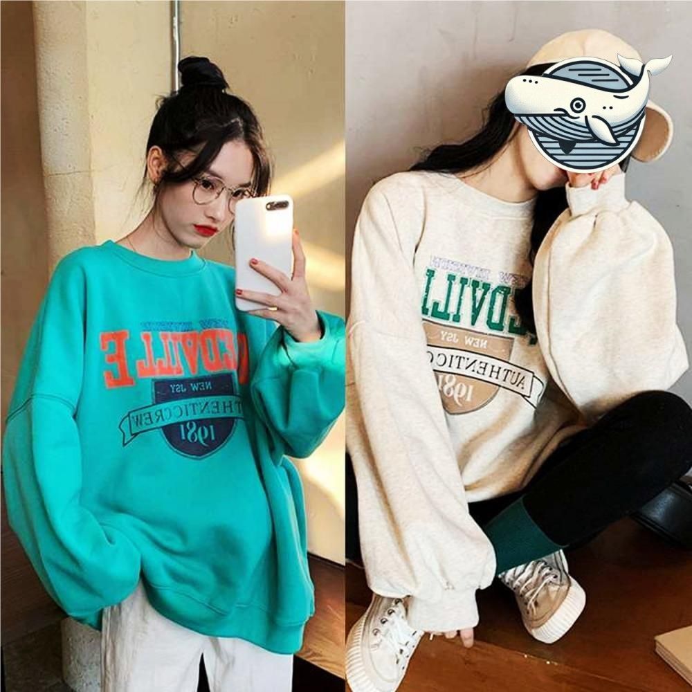 기모 편안한 여성 티셔츠 프린팅 캐주얼 영문