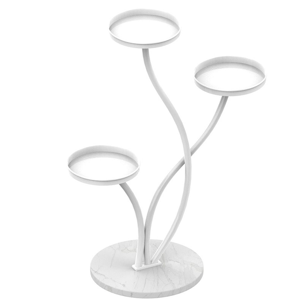 3단 화이트화이트 화분 B 진열대 스틸