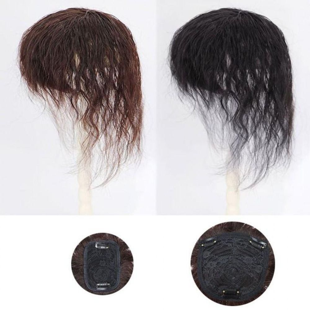 인모 정수리 부분 가발 웨이브 헤어뽕 여성 2핀