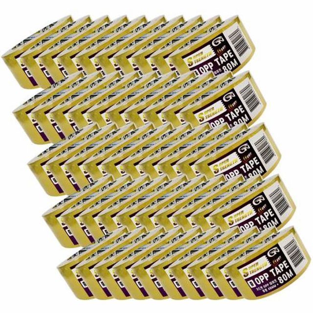 대용량 투명 박스테이프 80미터 한박스 50EA