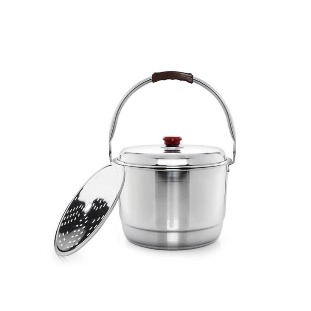 스텐 대용량냄비 들통냄비 찜판 포함 35cm 들통