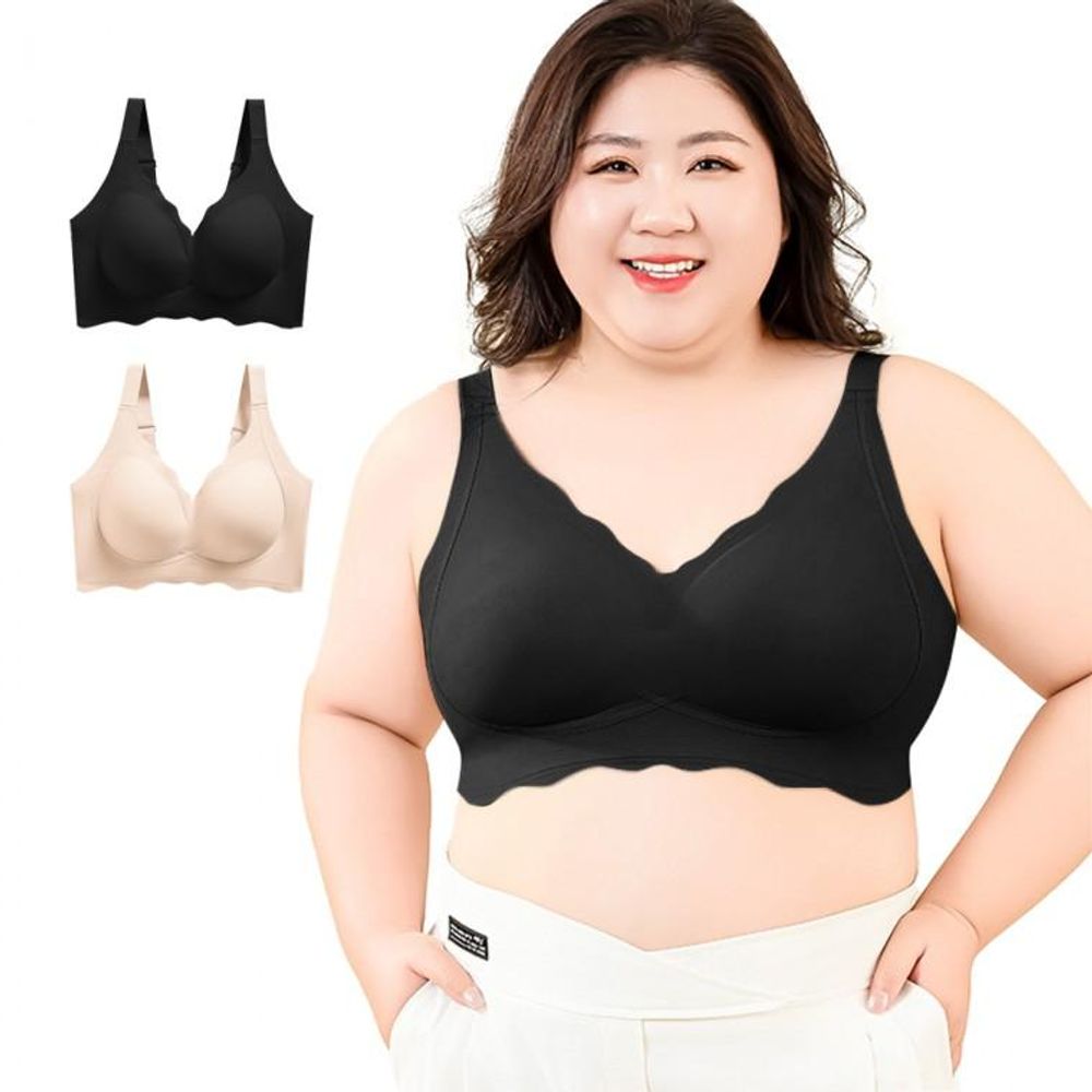 심리스 큰컵 브라렛 편한 빅사이즈 노와이어 브라 2컬