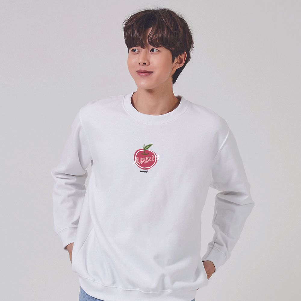 키밍 사과 캐주얼맨투맨 가을면티 데일리맨투맨