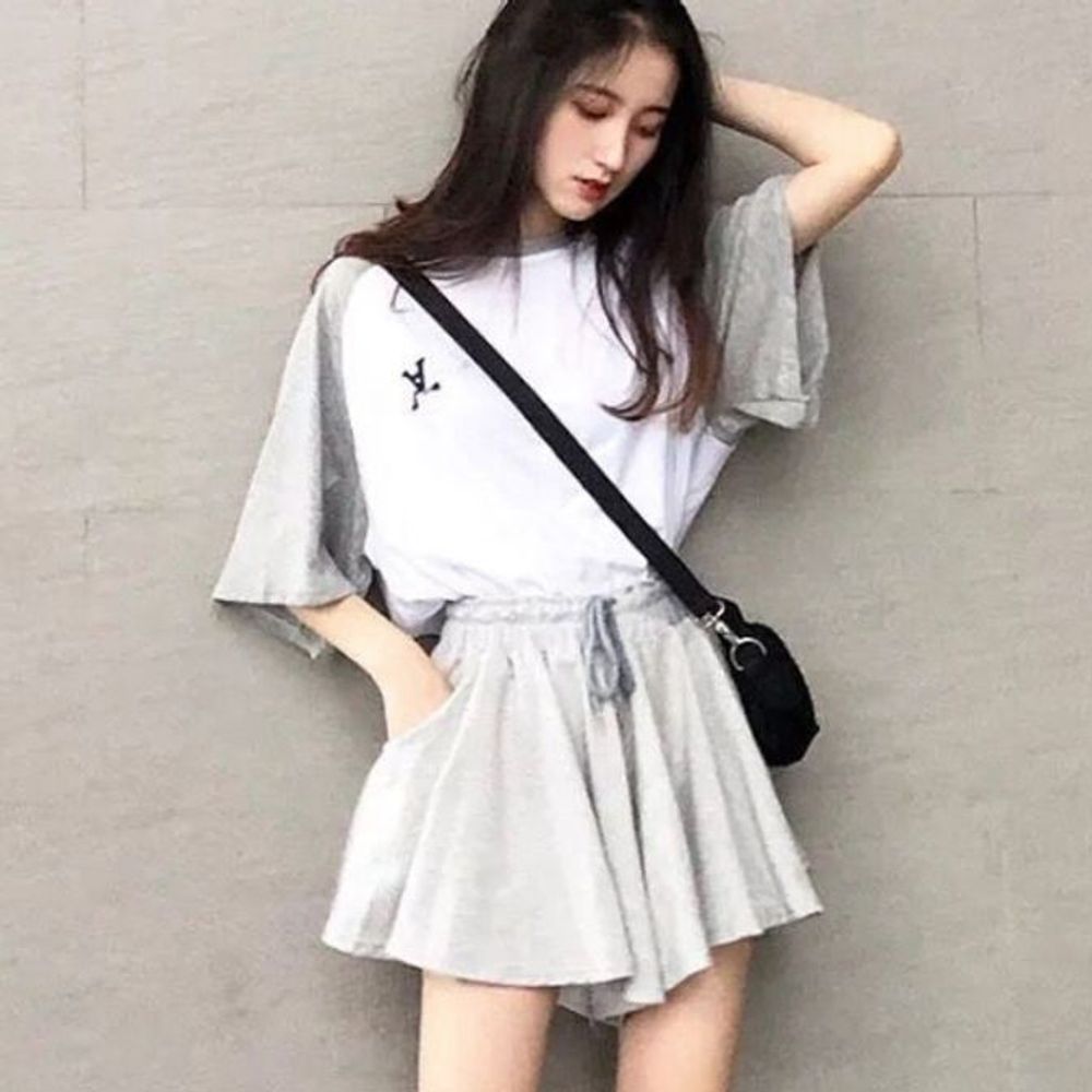 린넨치마바지 청치마바지 상하 빅사이즈치마바지