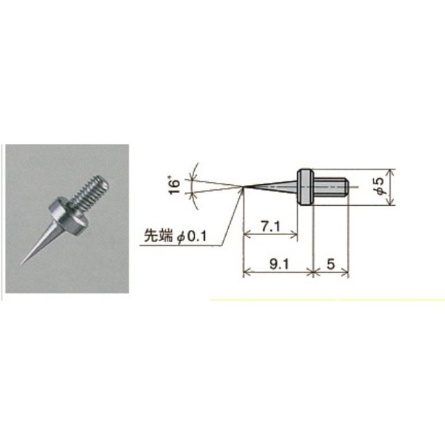 다이얼게이지포인트침형T-4용x 0.1MM/L9.1MM XT-4