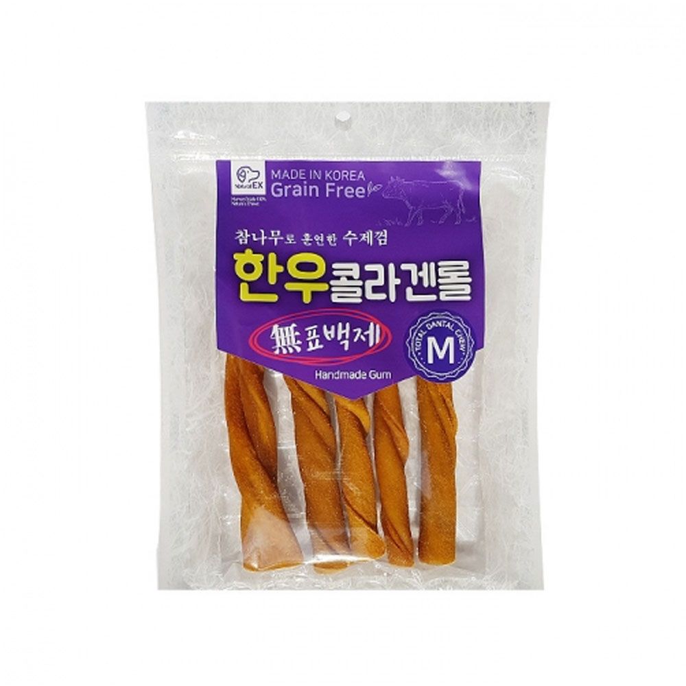 한우 콜라겐 롤 (M) X7개 강아지 수제껌 스틱껌 간식