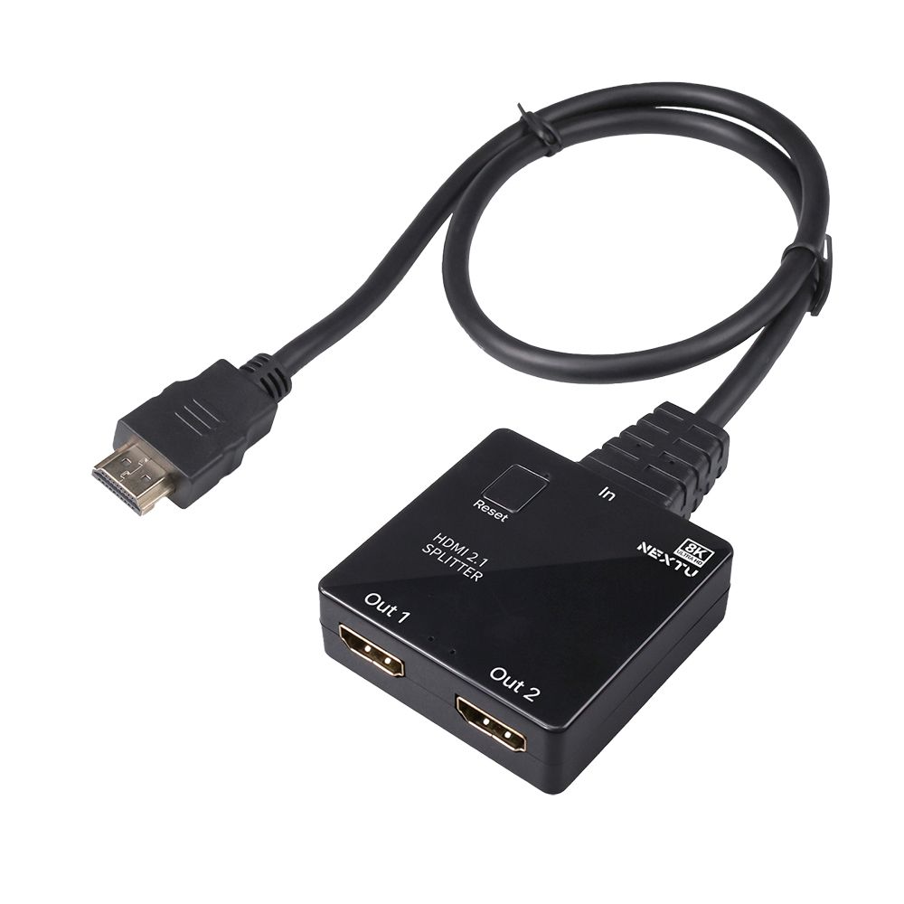 1대2 HDMI2.1분배기 8K 4K 일체형케이블 CCTV 회의실