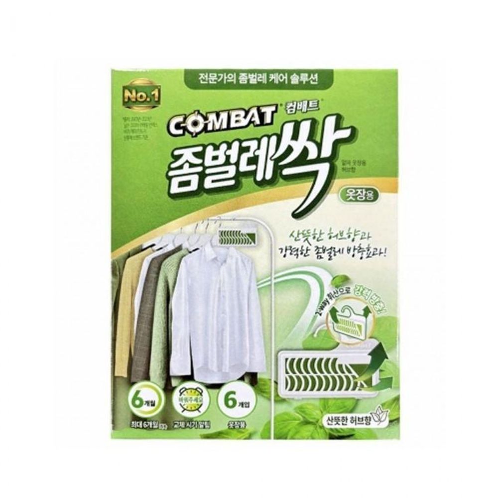 컴배트 좀벌레싹 옷장용 6개입 산뜻한 허브향 방충