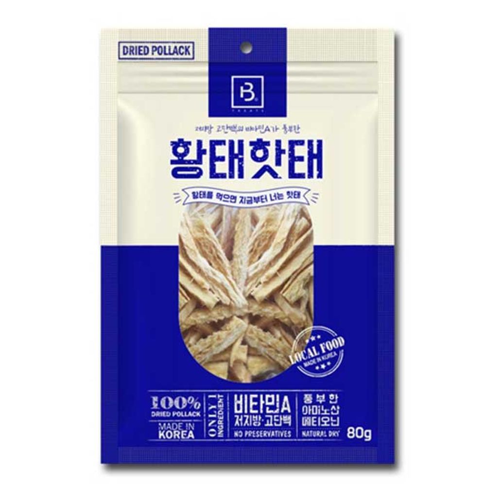 애견간식 황태 핫태 80g 6팩 1세트