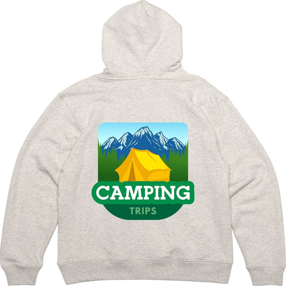 후드티 뒷면 프린트티셔츠 CAMPING TRIPS 캠핑