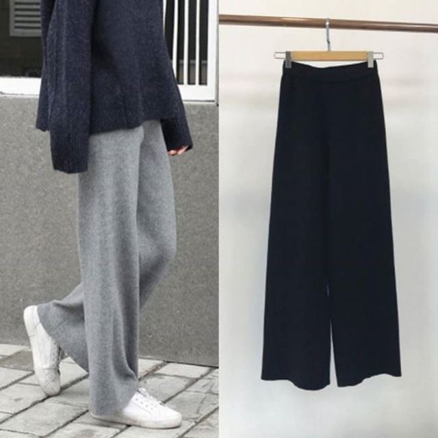 부해보임X 하프클럽 꾸안꾸룩 도톰한 슬랙스 신