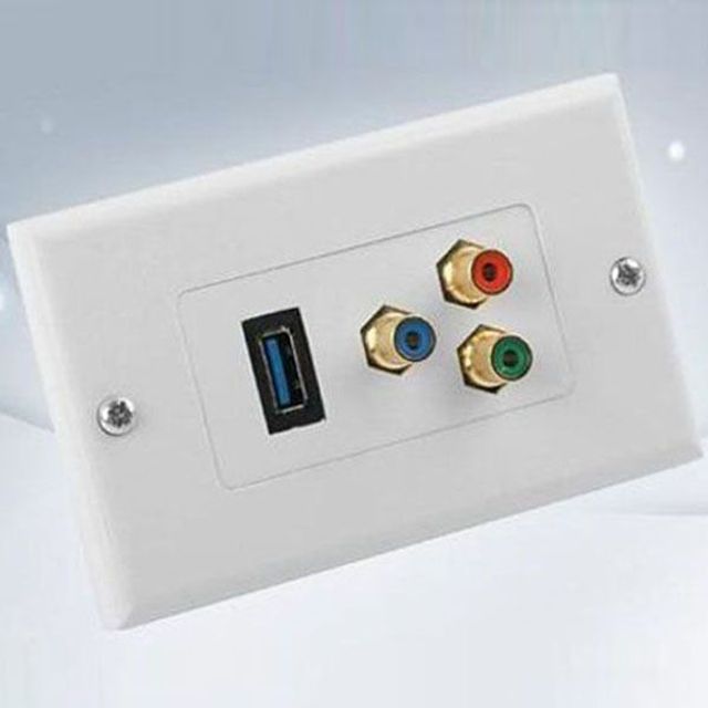 USB 3.0 월 플레이트 컴포넌트 RGB 설치용 플레이트