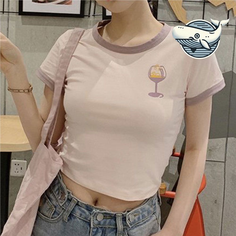 여친룩 캐주얼 크롭 반팔 티셔츠 데일리 여름