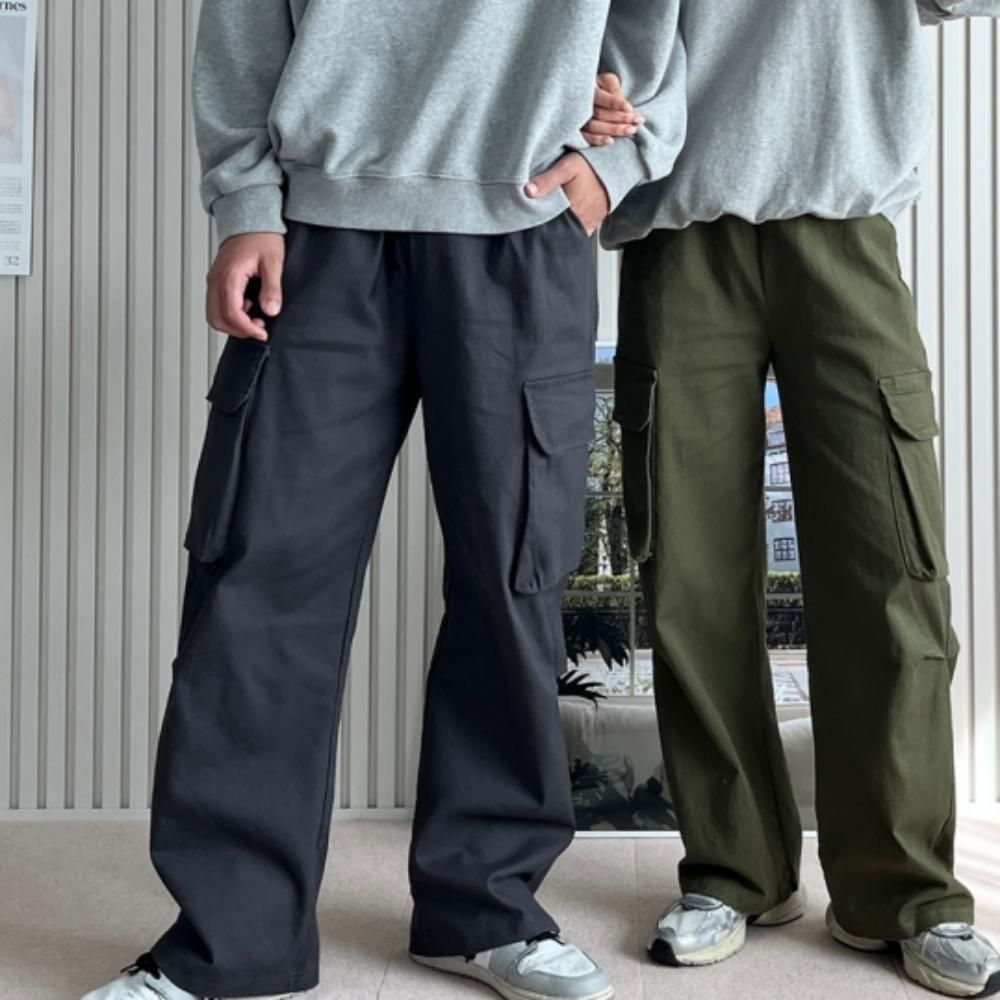여자 카고 와이드 팬츠 건빵 바지