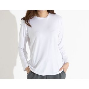 아이티알,NE 깔끔한 무지 여성 라운드 티셔츠 베이직 기본 홈웨어