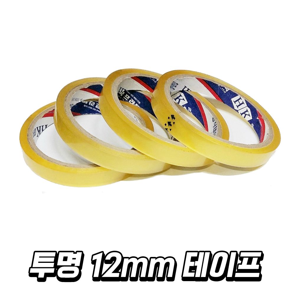 OPP 투명 테이프 12mm 4개입(1P)