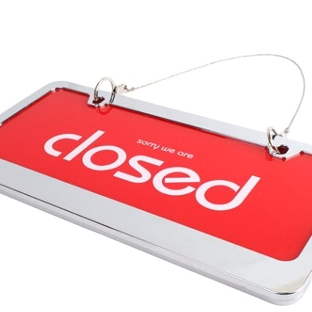 OPEN CLOSED 사각 매장안내판 걸이형 문패 가게 알림