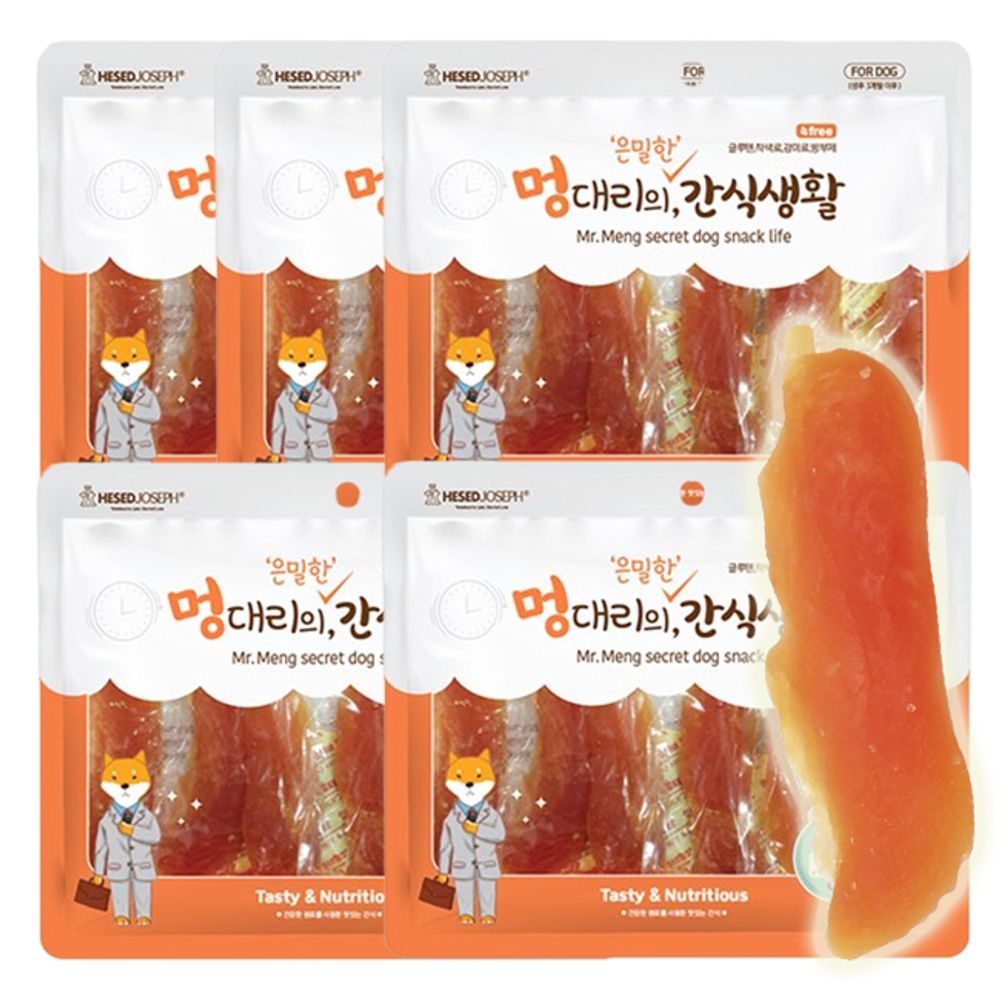 강아지 DHA 닭가슴살 일상 져키 300g 5P 고단백 영양