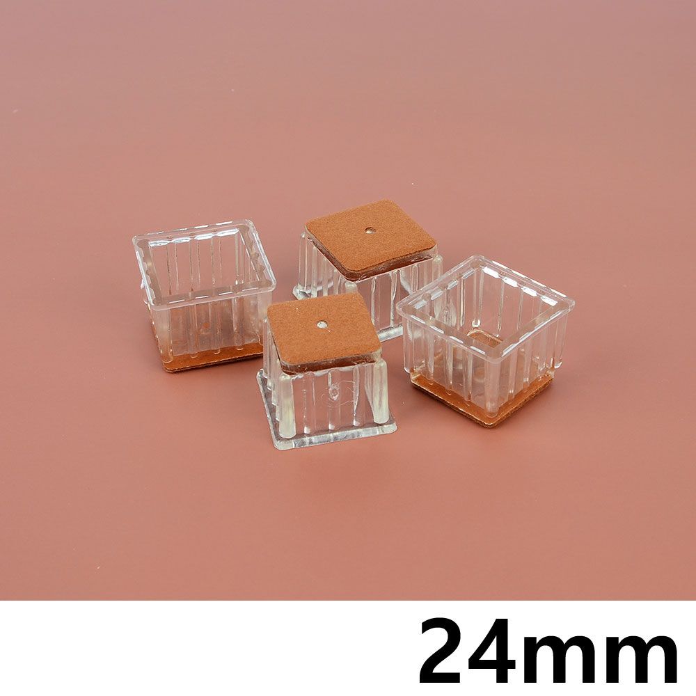 아이티알,NE 사각 투명 의자캡 4p X2개 (24mm) 층간소음 긁힘방지