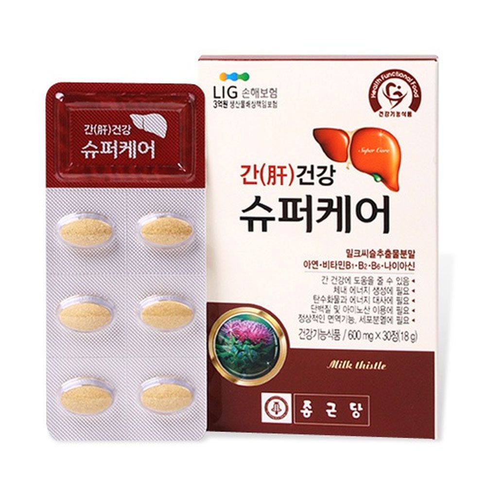 종근당 간건강 슈퍼케어 30정/밀크씨슬/간/피로