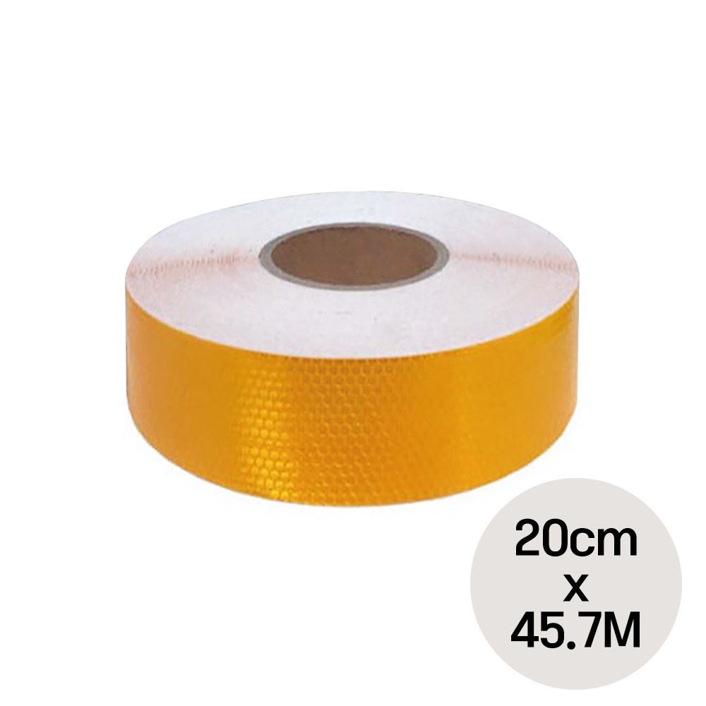 벌집패턴 고휘도 반사 테이프 황색 20cm x 45.7M 1롤