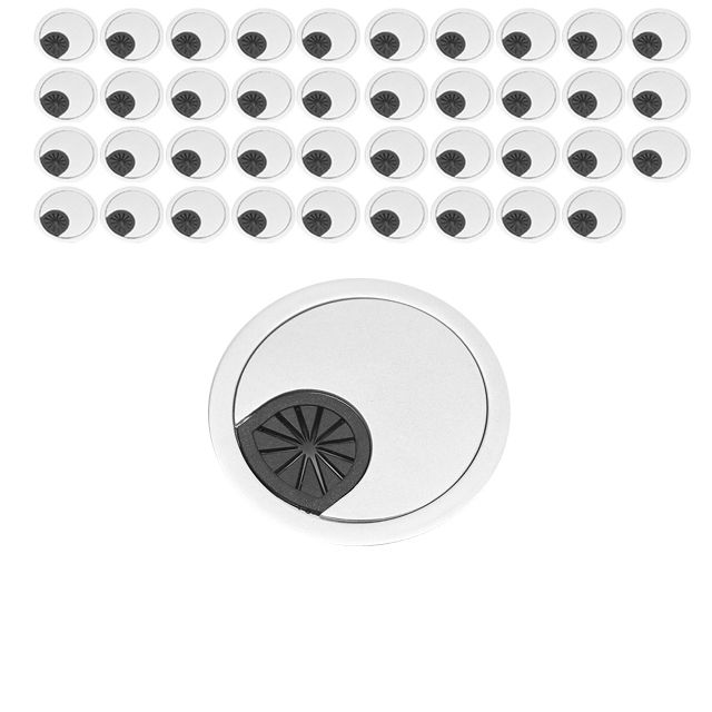 가구의 홀 지름 60mm에 설치 가능한 회전 전선캡 40P