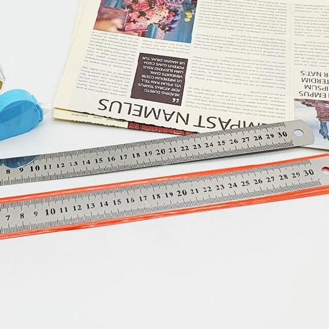 측정 눈금 문구 제도 사무 학용품 스틸 스텐 자 30cm