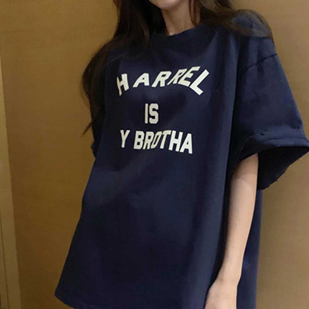 반팔티 반팔티 티셔츠 오버핏반팔티셔츠/여자루즈