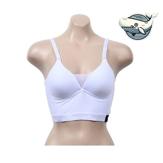 편안한 조절형 스포츠 탑 흰색 노와이어 속옷