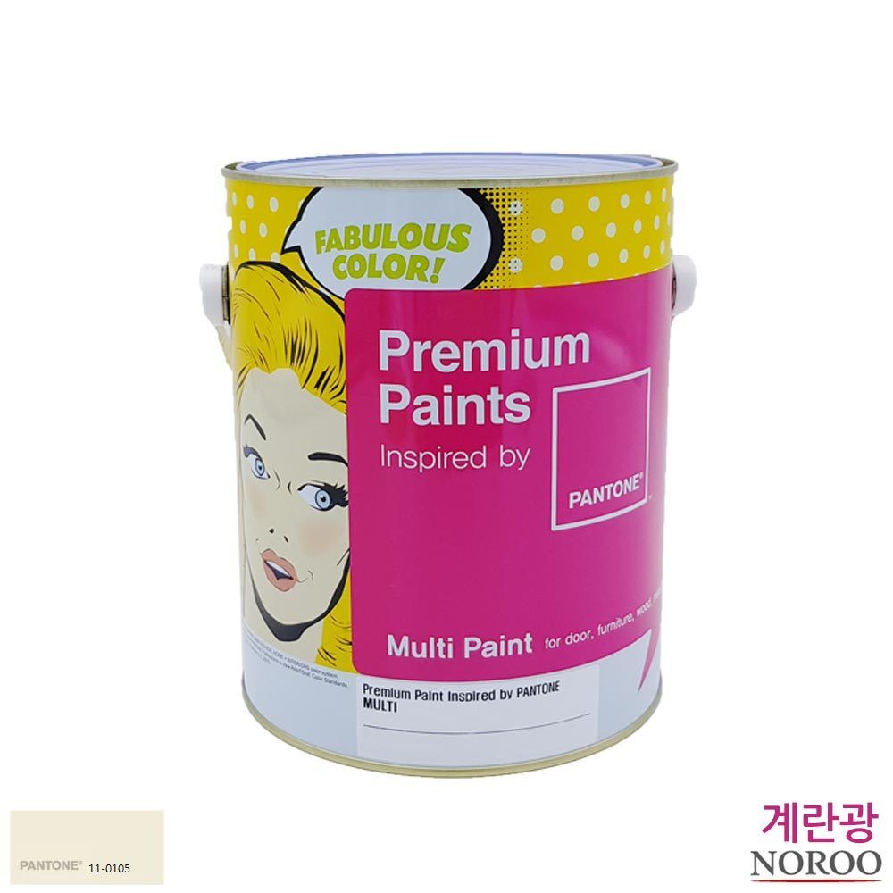 팬톤 멀티용 계란광 수성페인트 4L 아이보리11-0105
