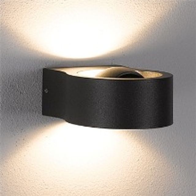LED 아이콘 벽등 COB 7W 블랙 방수등 외부 베란다