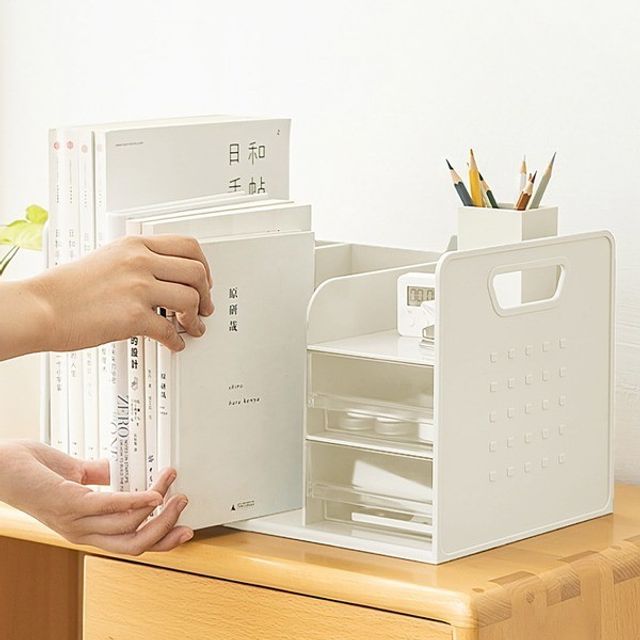 오피스 책꽂이 미니 서류 보관함 채움
