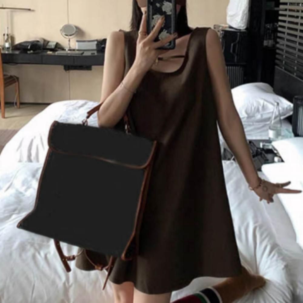 여성 여름 데일리 유넥 체형커버 민소매 원피스