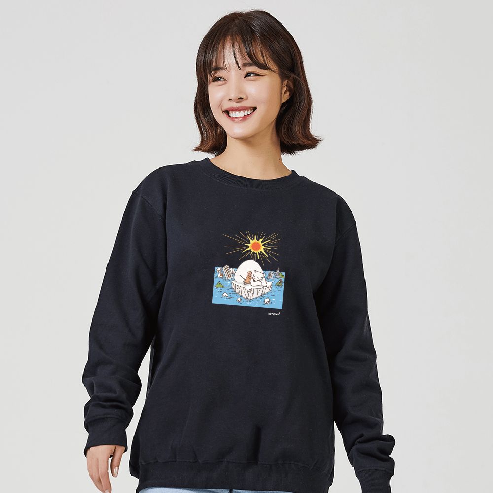 키밍 지구온난화 빙하 오염 맨투맨 후드
