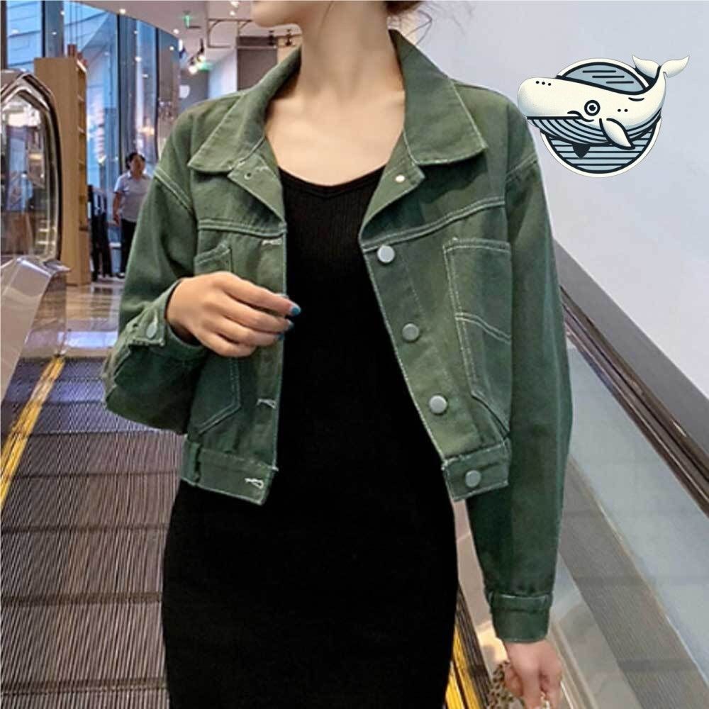 여자 크롭 데님 자켓 캐주얼 아우터 멋스러운
