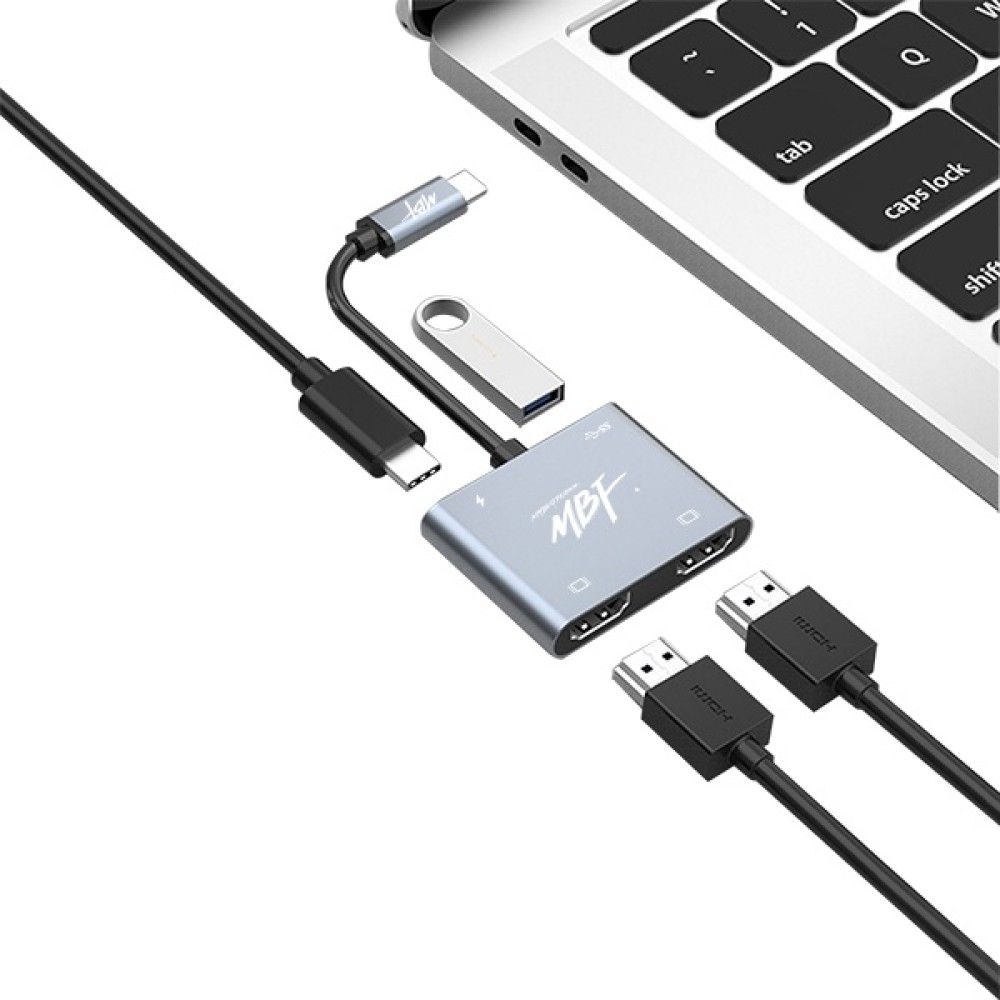 엠비에프 USB Type C to HDMI 듀얼 디스플레이 모니터