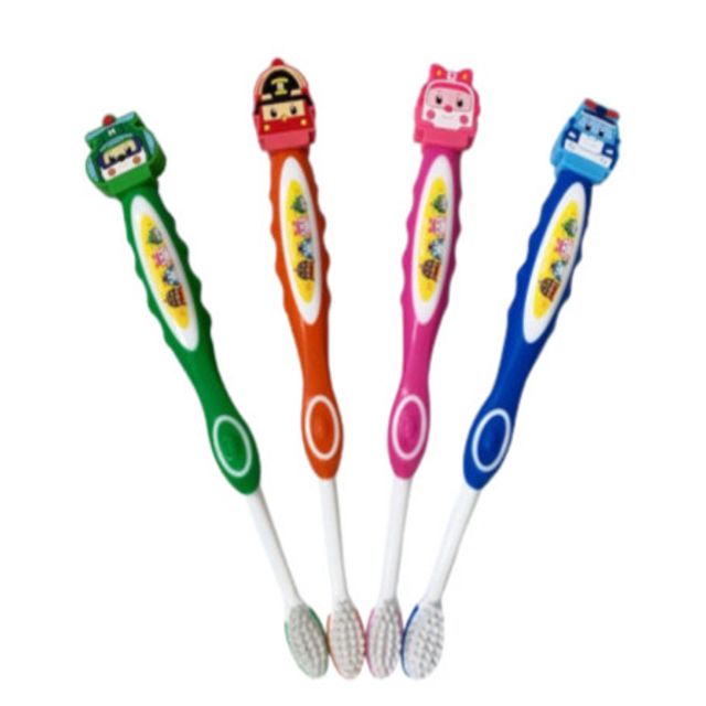 로보카폴리 어린이 피규어 키즈 칫솔 폴리 앰버 4개