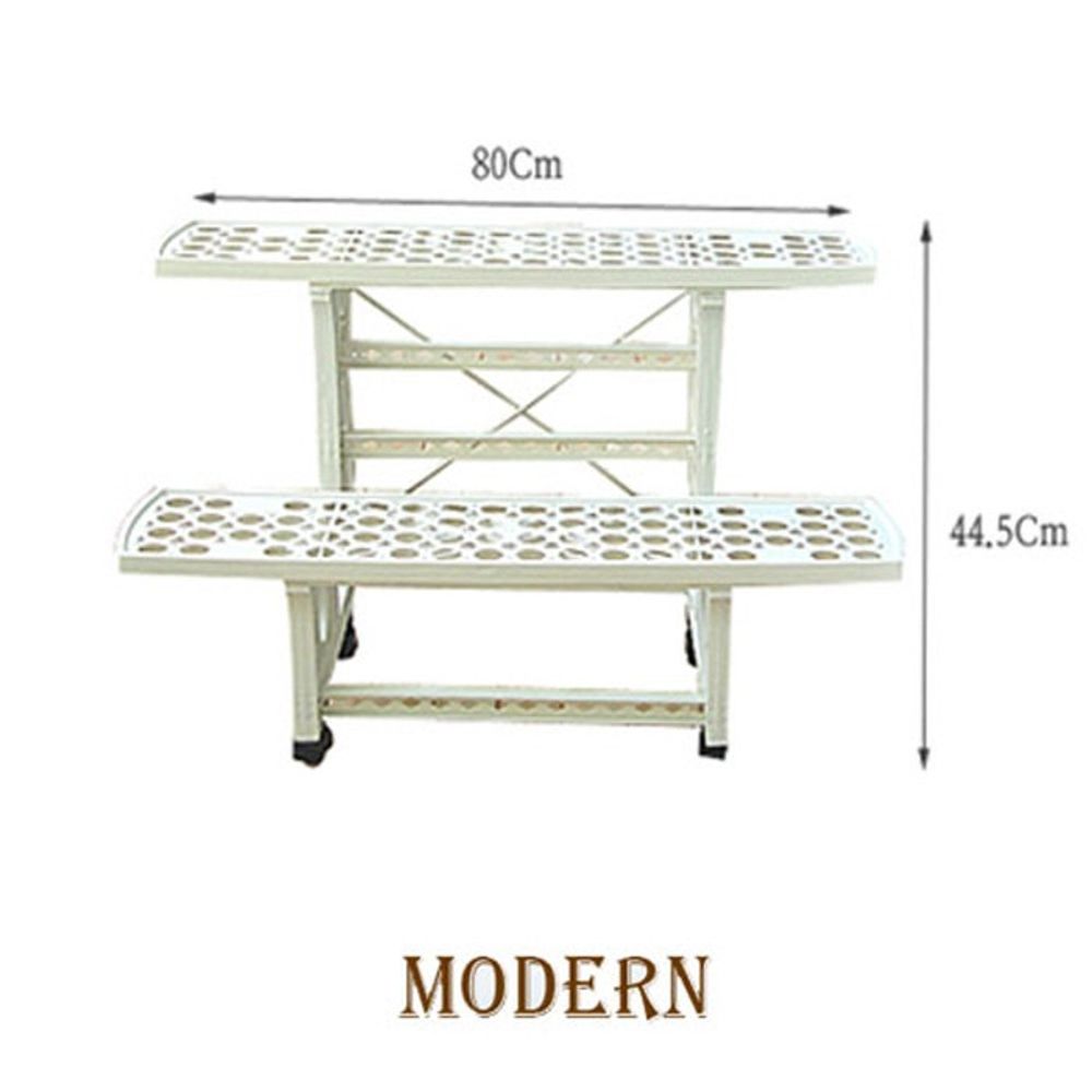2단 인테리어 정리대 진열대 모던 화분 이동식 선반