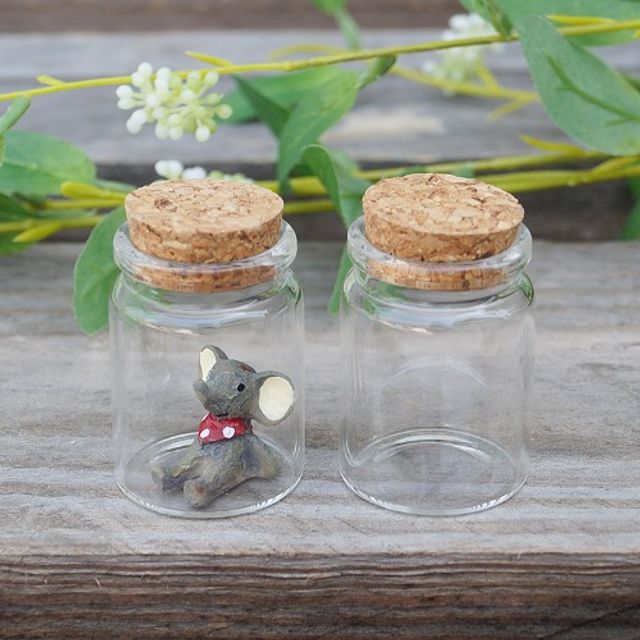 유리 용기(일자 코르크) 37mmx50mm 5각