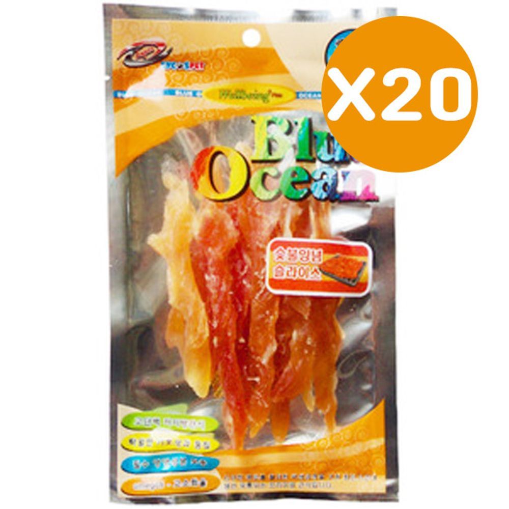 강아지간식 숯불 치킨 일상 슬라이스 70g 20P 반려견