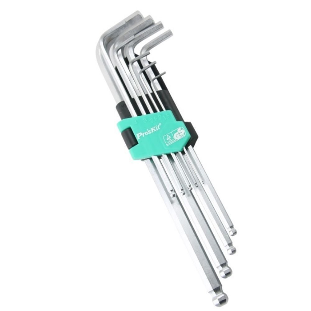육각 렌치 세트 9pcs 1.5 2 2.5 3 4 5 6 8 10mm 볼형