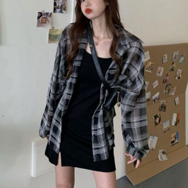 여자 원피스 끈나시 기본 셔츠 데이 세트 민소매 치마