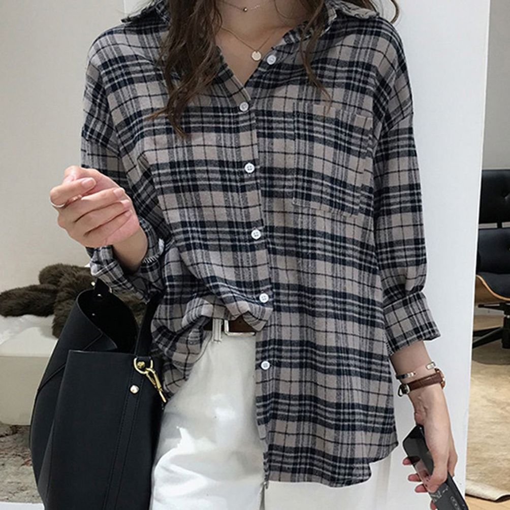 패턴셔츠 남방 데일리룩 여성가을셔츠 코디 가벼